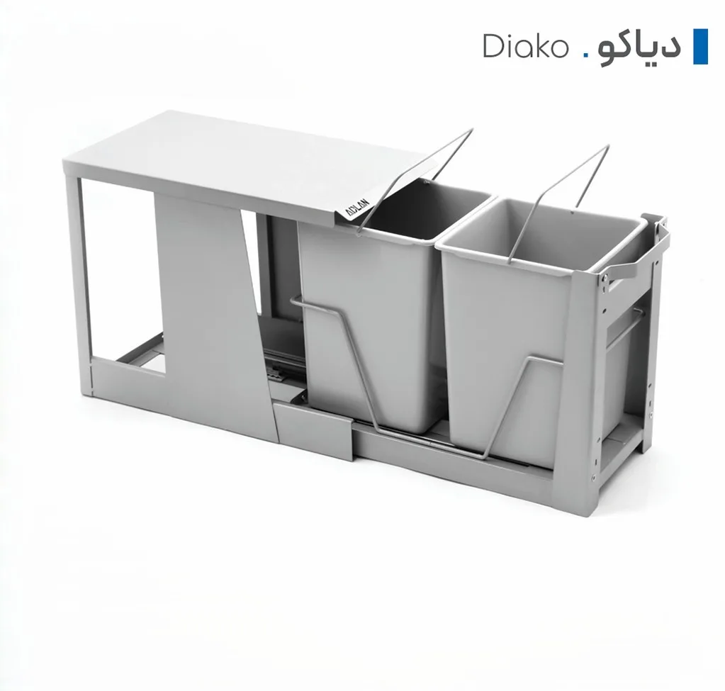 سطل زباله تک مخزنه کوچک ریل کف تاندم
