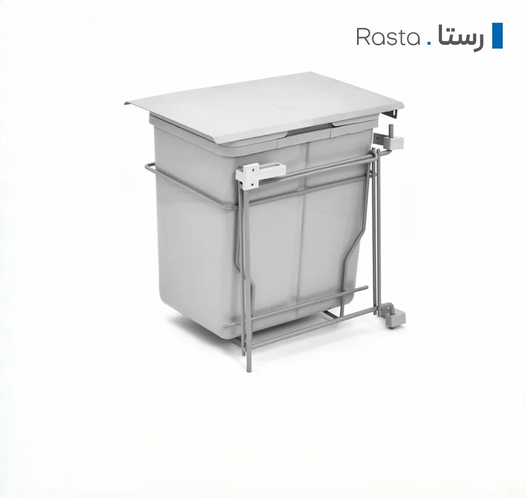 سطل زباله تک مخزنه متوسط درب باز شو